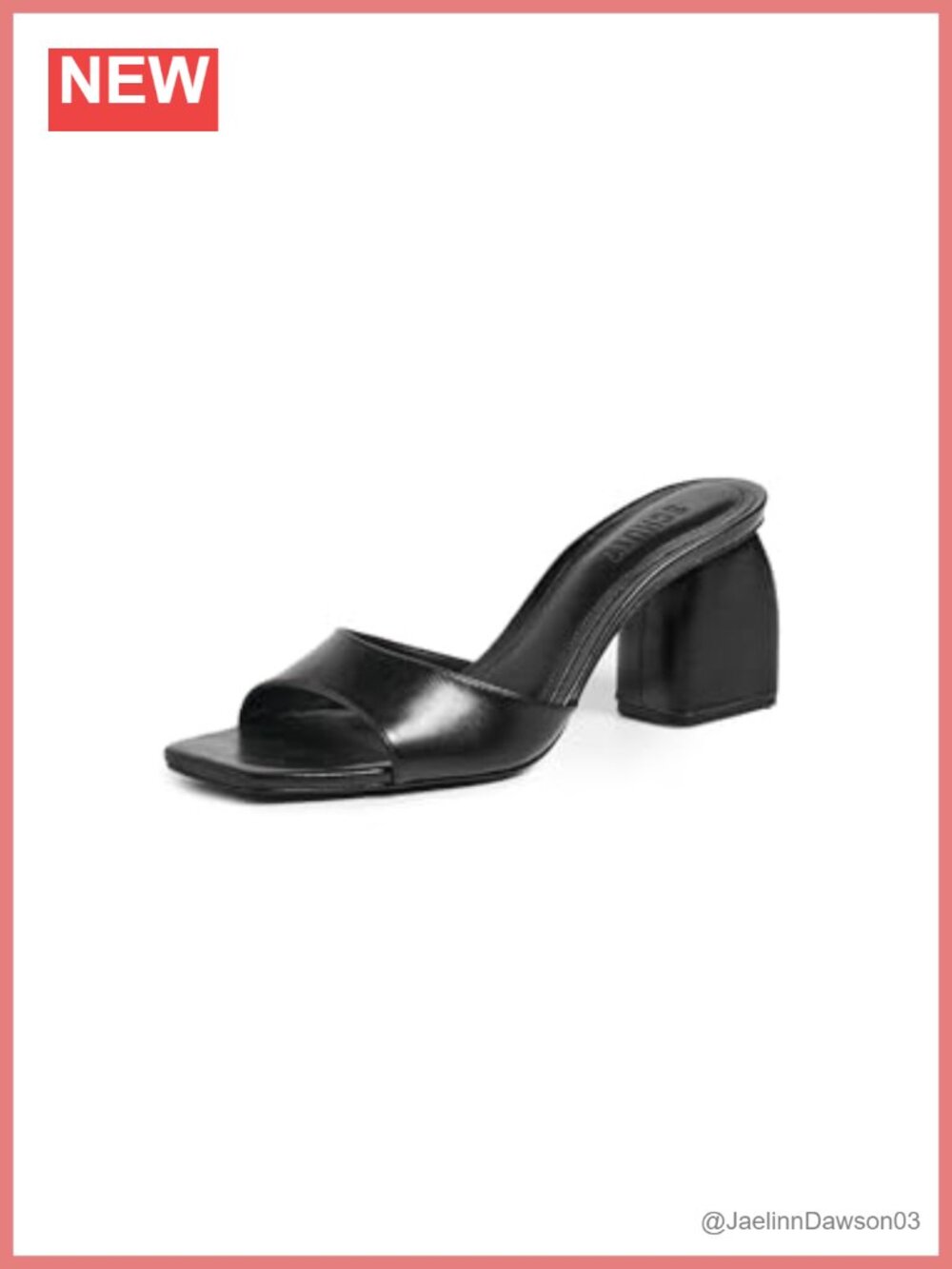 Leather Block Heel Slide Sandals Slip On Luxe Dressy Open Toe